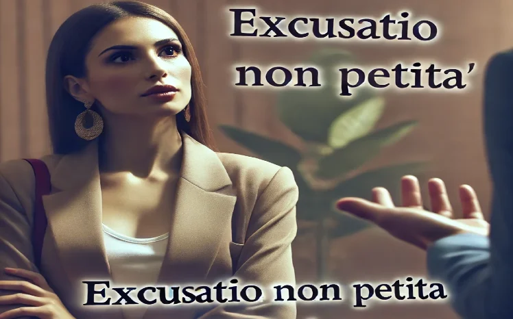 excusatio non petita acusatio manifesta