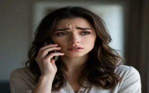 mujer preocupada por el cobro de una deuda